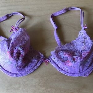Victoria’s Secret Lace Flower Bra 34A